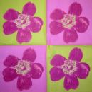 001 Anemonen, Mohn - 3-lagig (rot)